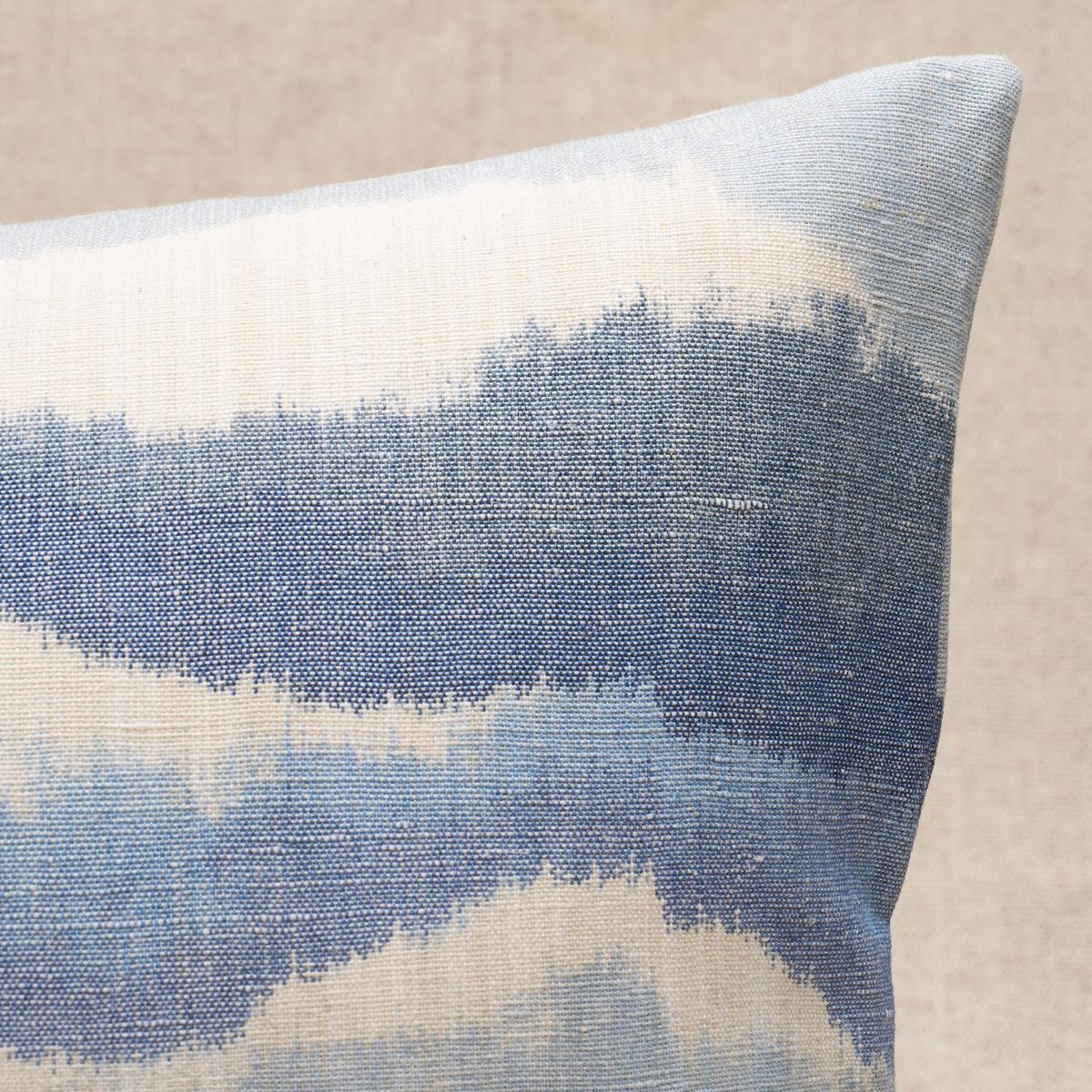 Schumacher Lagoon 24" x 12" Chandler Warp Print Pillow