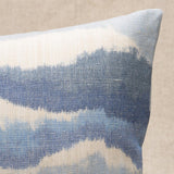 Schumacher Lagoon 24" x 12" Chandler Warp Print Pillow
