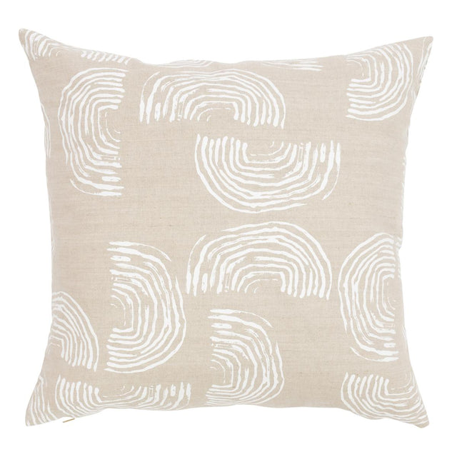 Schumacher Squiggles White 22" x 22" Pillow