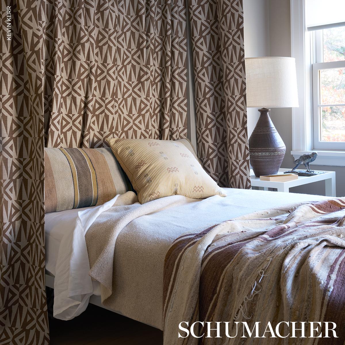 Schumacher Pikes Stripe Spice Fabric