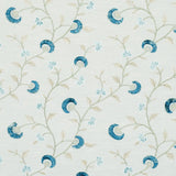 Schumacher Iyla Embroidery Mineral & Teal Fabric