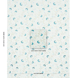 Schumacher Iyla Embroidery Mineral & Teal Fabric