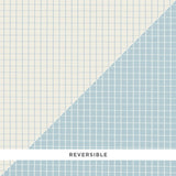 Schumacher Georgie Reversible Check China Blue Fabric