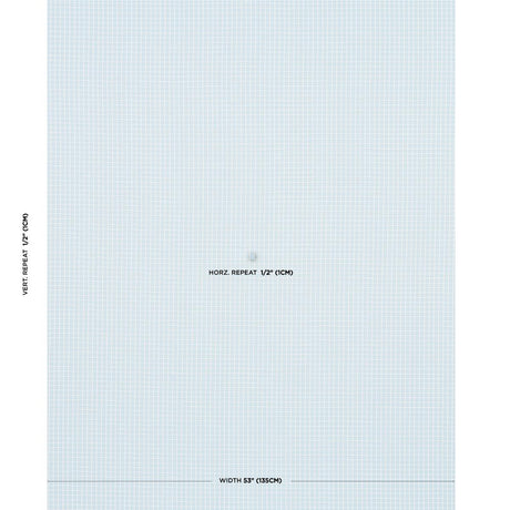 Schumacher Georgie Reversible Check China Blue Fabric