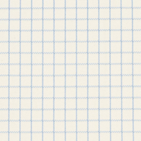 Schumacher Georgie Reversible Check China Blue Fabric