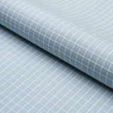 Schumacher Georgie Reversible Check China Blue Fabric