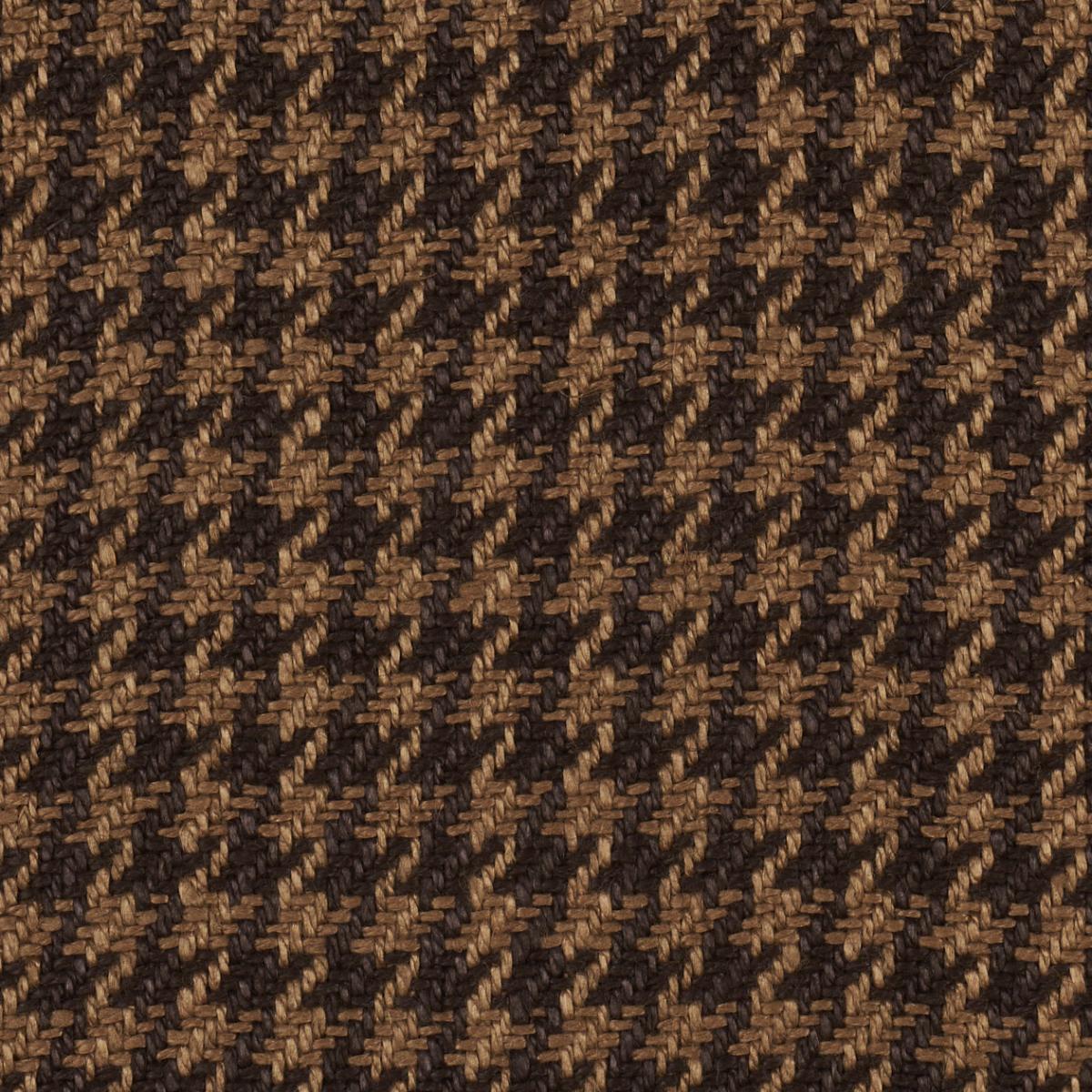 Schumacher Lotti Linen Houndstooth Brown Fabric