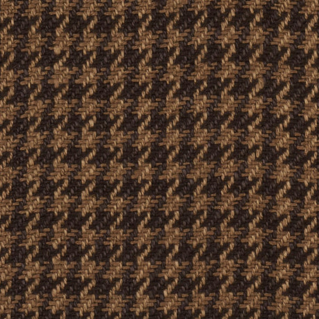 Schumacher Lotti Linen Houndstooth Brown Fabric