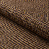 Schumacher Lotti Linen Houndstooth Brown Fabric