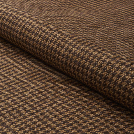 Schumacher Lotti Linen Houndstooth Brown Fabric