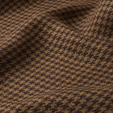 Schumacher Lotti Linen Houndstooth Brown Fabric