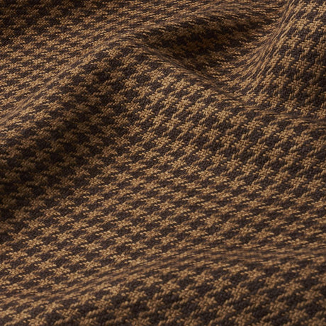 Schumacher Lotti Linen Houndstooth Brown Fabric
