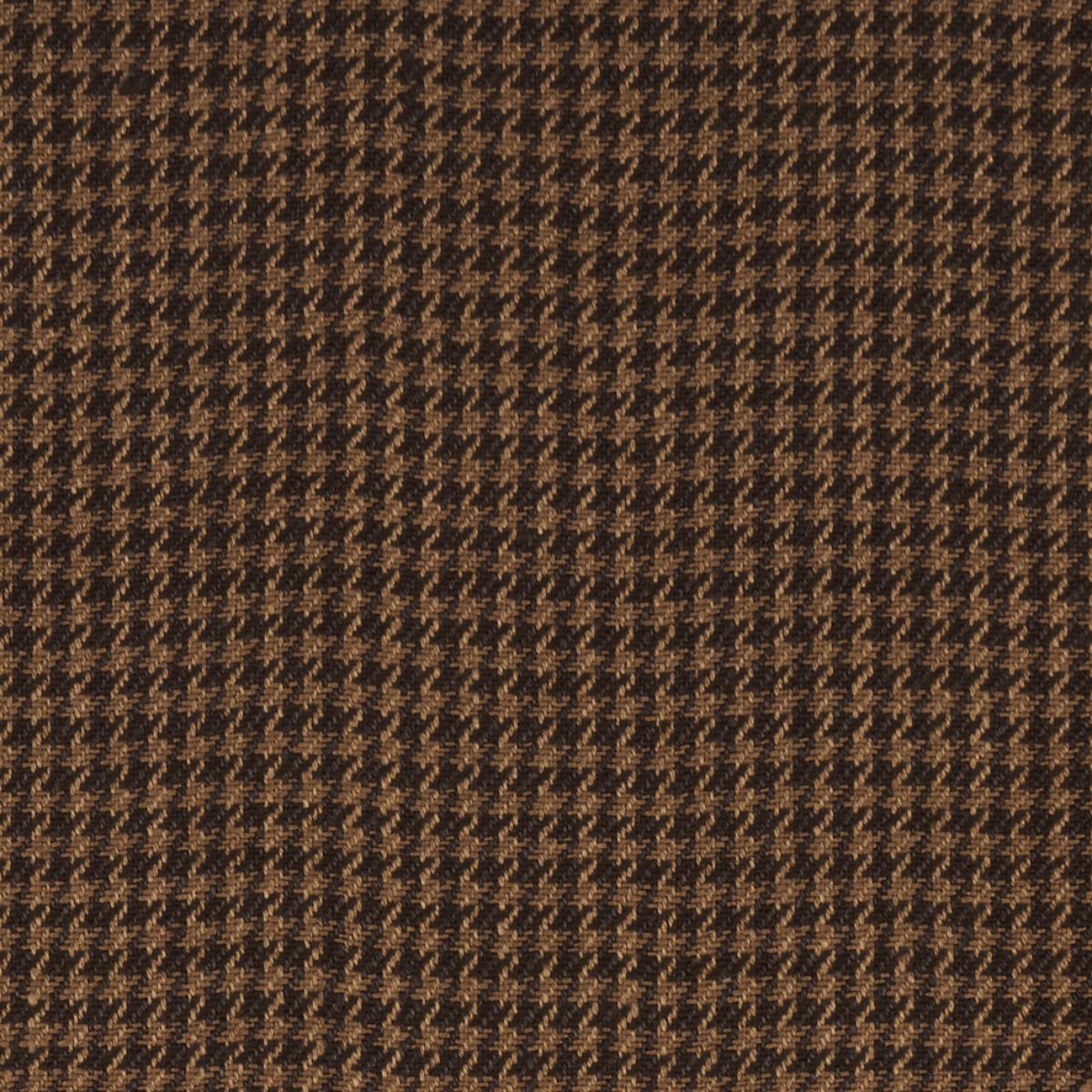 Schumacher Lotti Linen Houndstooth Brown Fabric