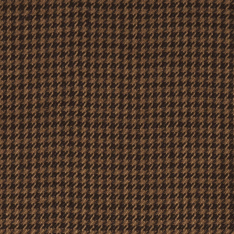 Schumacher Lotti Linen Houndstooth Brown Fabric
