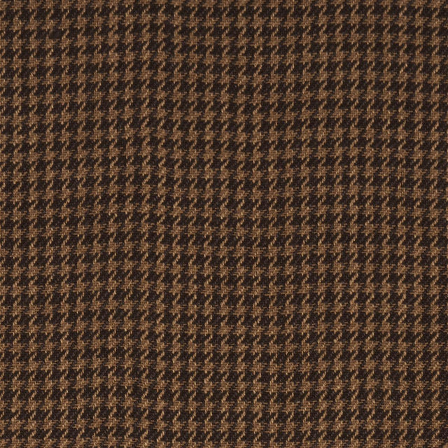 Schumacher Lotti Linen Houndstooth Brown Fabric