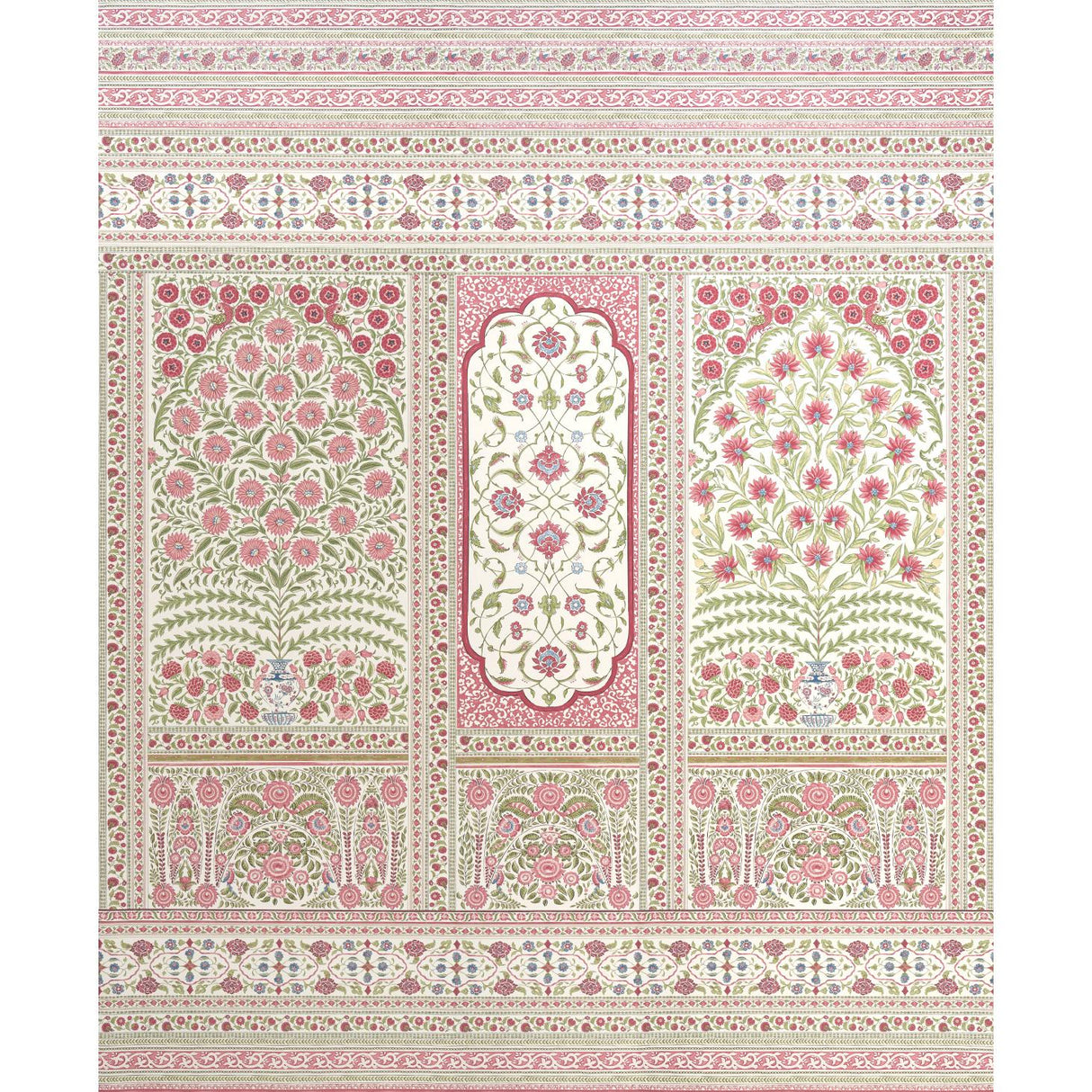 Schumacher Montecito Panel Set Red Wallpaper