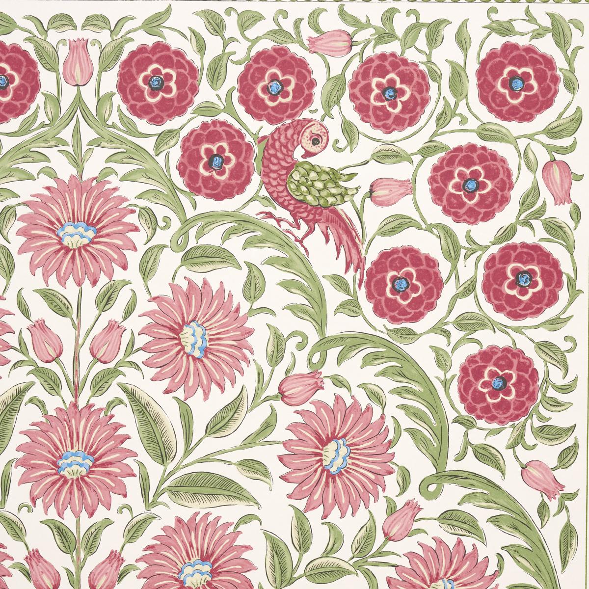 Schumacher Montecito Panel Set Red Wallpaper