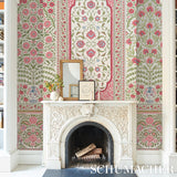 Schumacher Montecito Panel Set Red Wallpaper