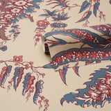Schumacher Apolline Botanical Rouge & Bleu Wallpaper