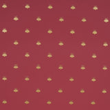 Schumacher Hubert'S Bees Rouge & Gold Wallpaper
