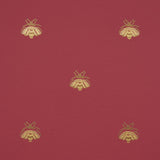 Schumacher Hubert'S Bees Rouge & Gold Wallpaper