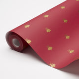 Schumacher Hubert'S Bees Rouge & Gold Wallpaper