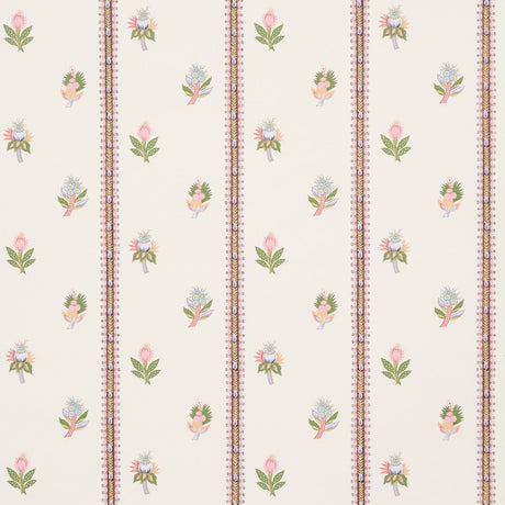 Schumacher Les Fleurs Exotiques Antique Rose Wallpaper