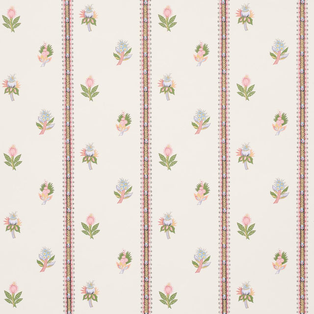 Schumacher Les Fleurs Exotiques Antique Rose Wallpaper