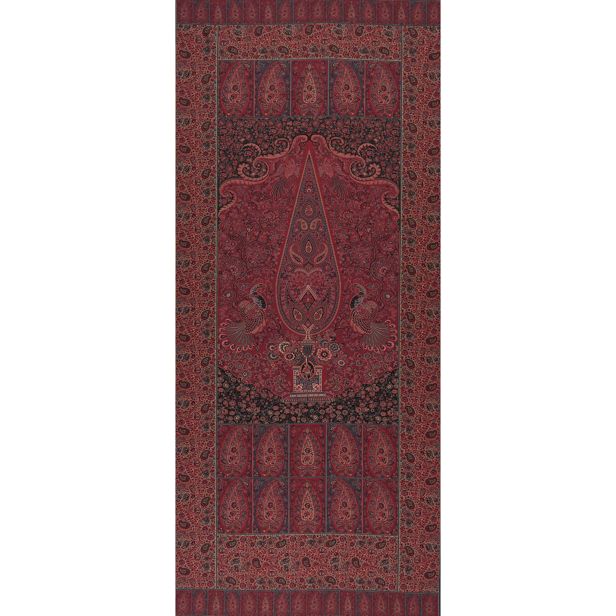 Schumacher Colmery Paisley Panel Rouge Fabric