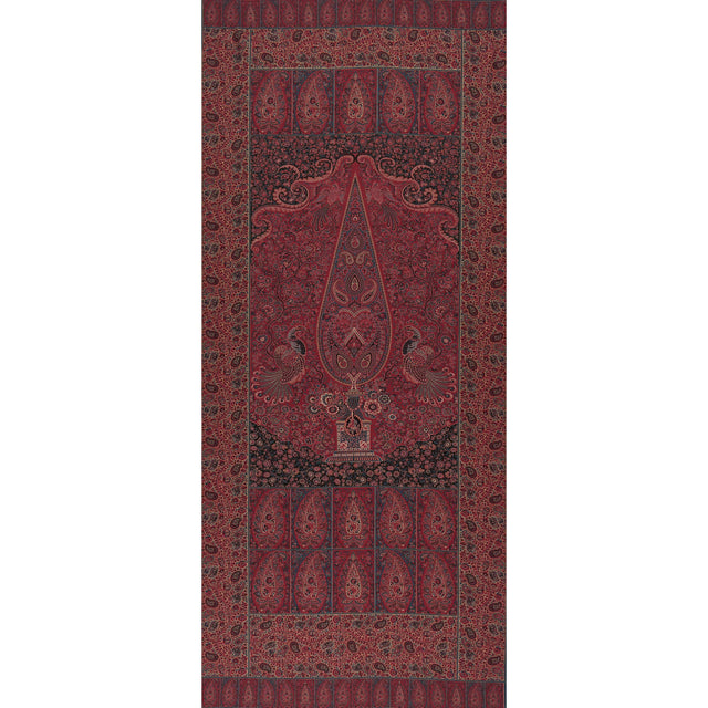 Schumacher Colmery Paisley Panel Rouge Fabric