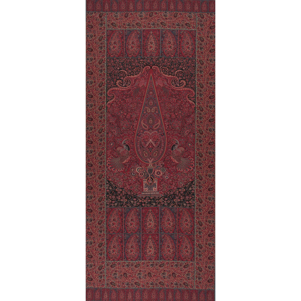 Schumacher Colmery Paisley Panel Rouge Fabric