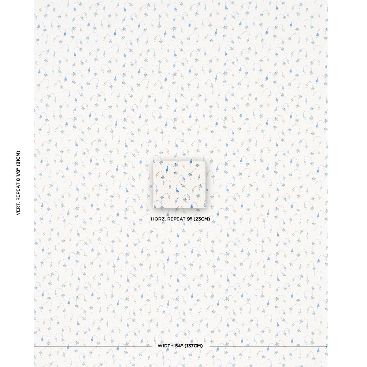 Schumacher Lolly Floral Blues Fabric