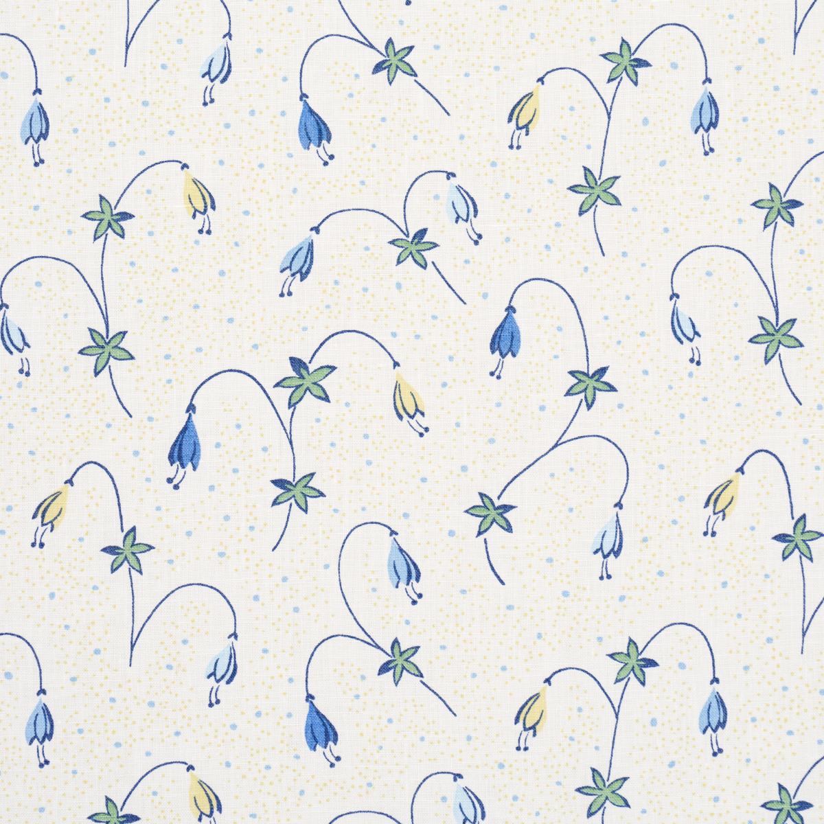 Schumacher Lolly Floral Blues Fabric