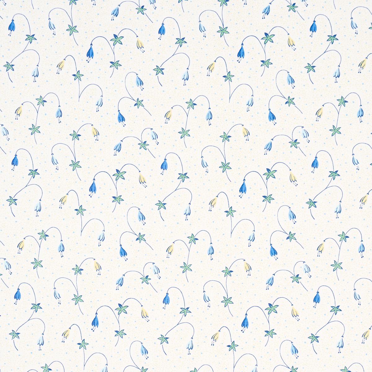 Schumacher Lolly Floral Blues Fabric