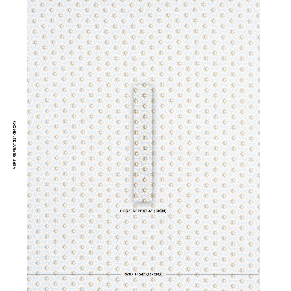 Schumacher Lucie Yellow & Sky Fabric