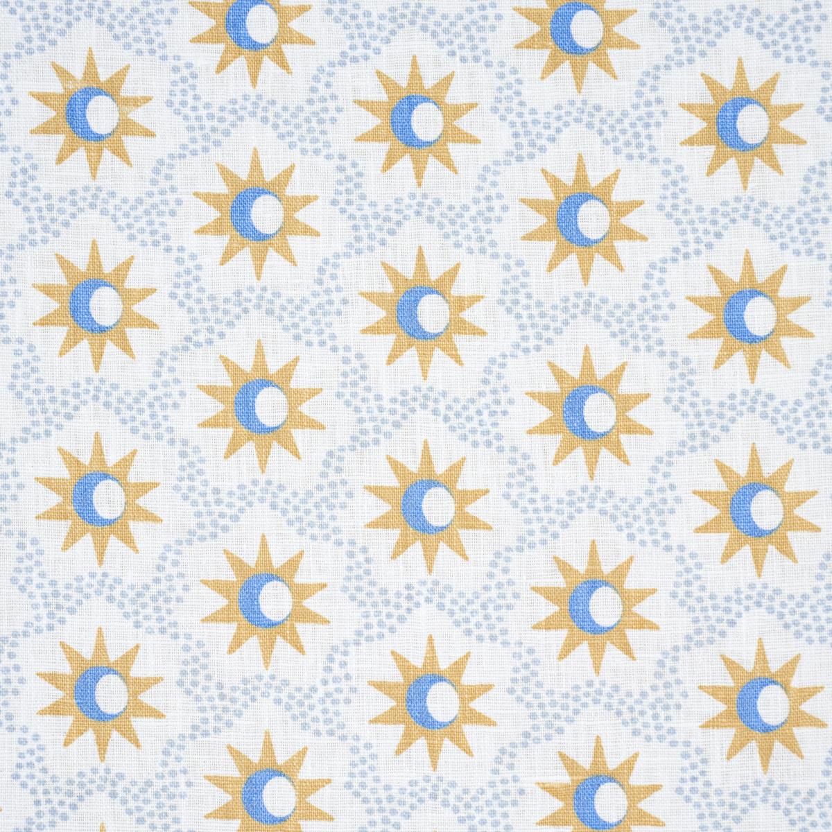 Schumacher Lucie Yellow & Sky Fabric