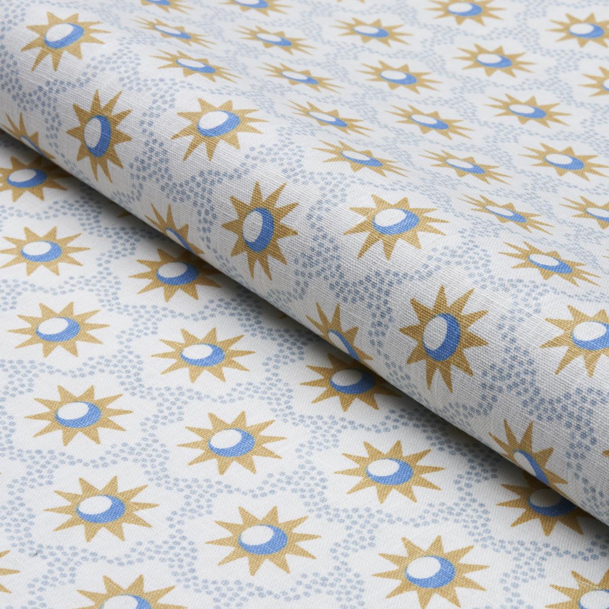 Schumacher Lucie Yellow & Sky Fabric