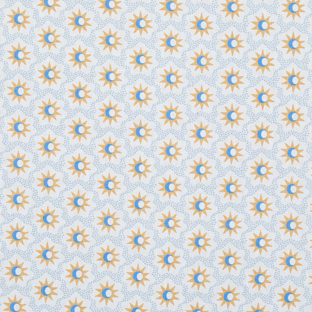 Schumacher Lucie Yellow & Sky Fabric