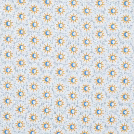 Schumacher Lucie Yellow & Sky Fabric