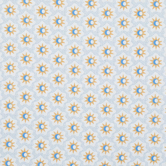 Schumacher Lucie Yellow & Sky Fabric