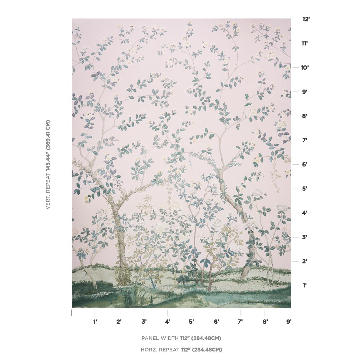 Schumacher Madame De Pompadour Panel Blush Fabric