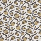 Schumacher Thistle Vine Black & Gold Fabric