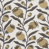 Schumacher Thistle Vine Black & Gold Fabric