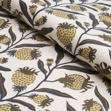 Schumacher Thistle Vine Black & Gold Fabric