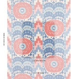 Schumacher Samarkand Ikat Ii Chambray & Coral Fabric