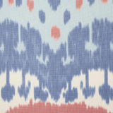 Schumacher Samarkand Ikat Ii Chambray & Coral Fabric