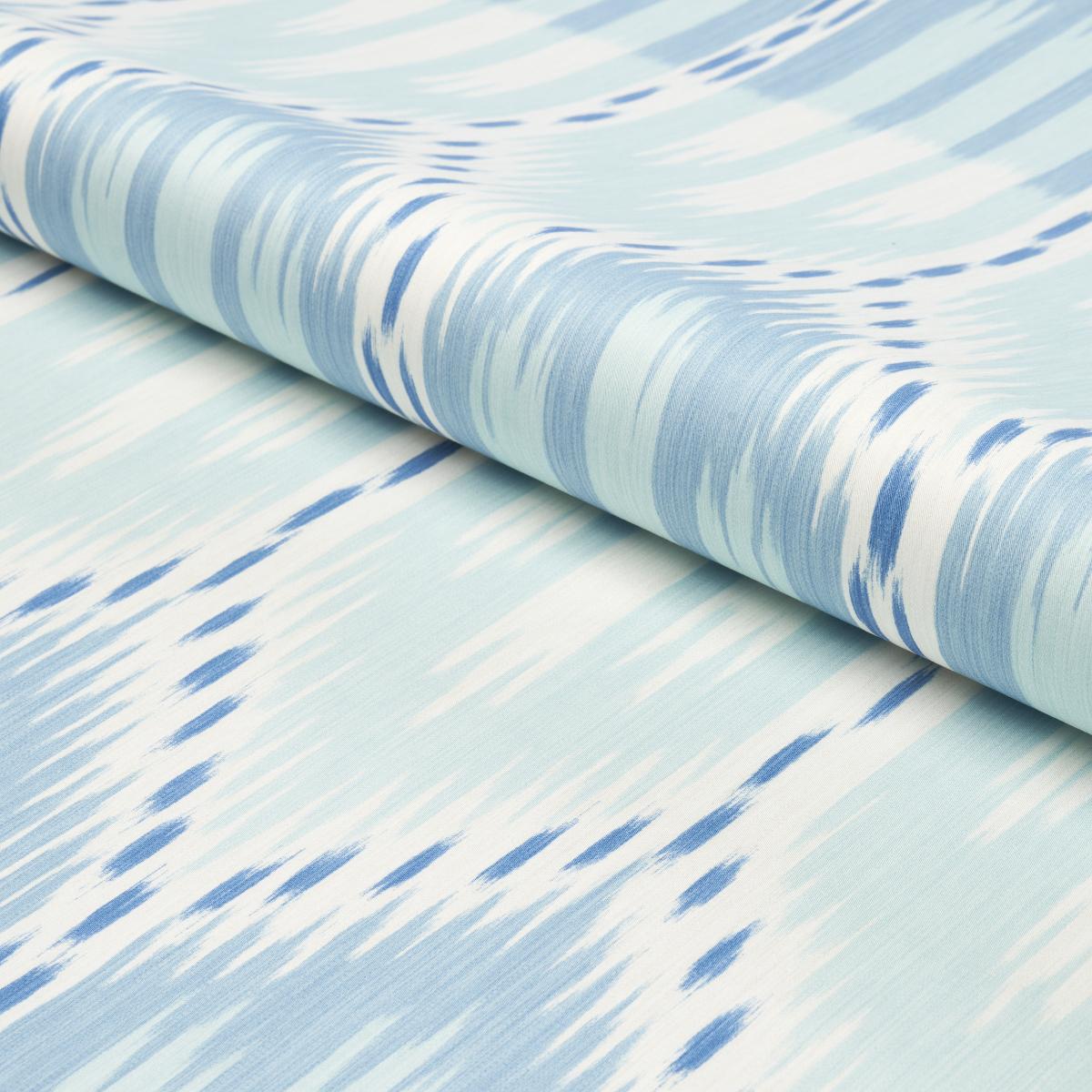 Schumacher Bukhara Ikat Sky And Aqua Fabric