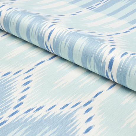 Schumacher Bukhara Ikat Sky And Aqua Fabric