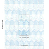 Schumacher Bukhara Ikat Sky And Aqua Fabric