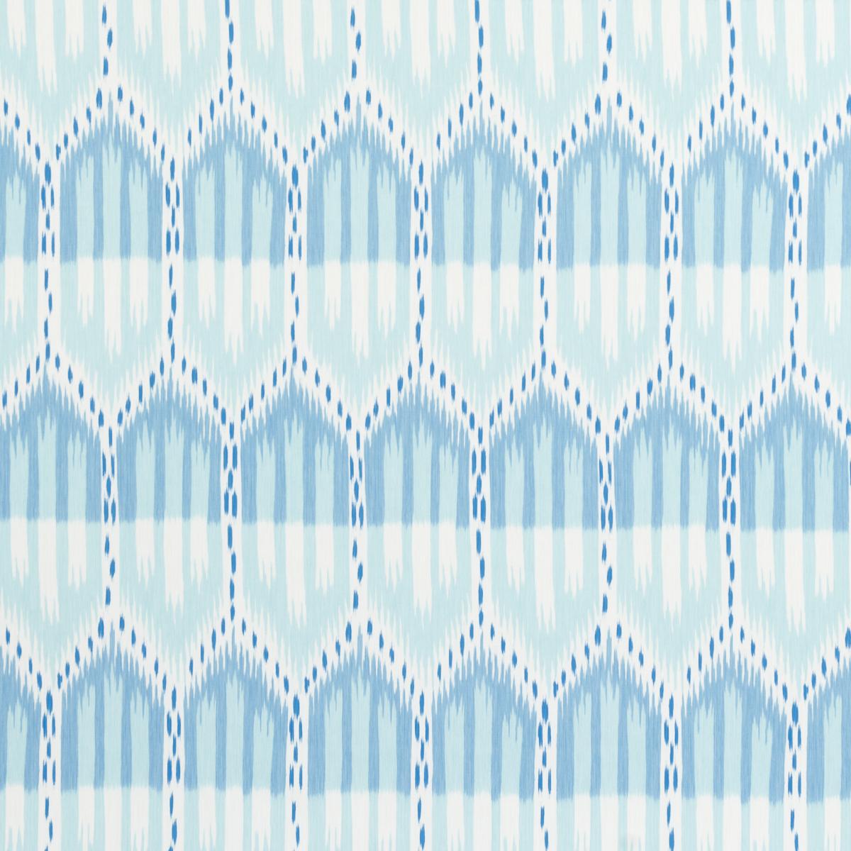 Schumacher Bukhara Ikat Sky And Aqua Fabric